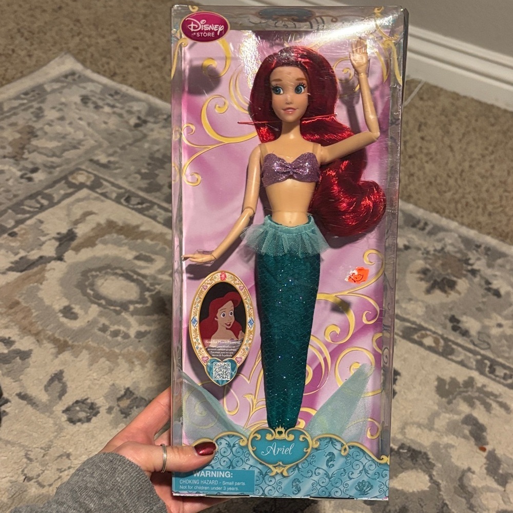 Disney Ariel Doll with Sparkling Purple Top and Teal Tail